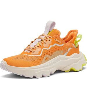 Sorel Women's Kinetic Breakthru Day Lace Sneakers in Orange Size 7.5